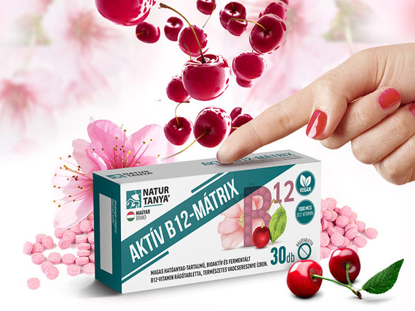Natur Tanya® AKTÍV B12-MÁTRIX metilkobalamin és adenozilkobalamin 