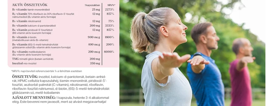 YiYa aktív B-vitamin komplex kapszula összetétel