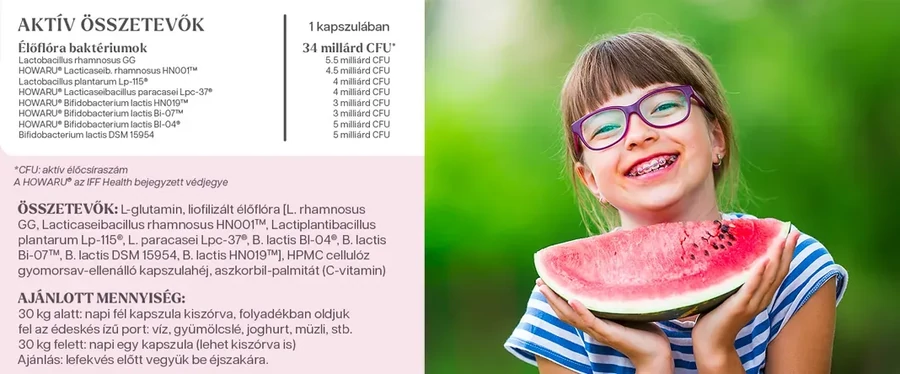 YiYa Flora KIDs élő bélflóra komplex összetétel